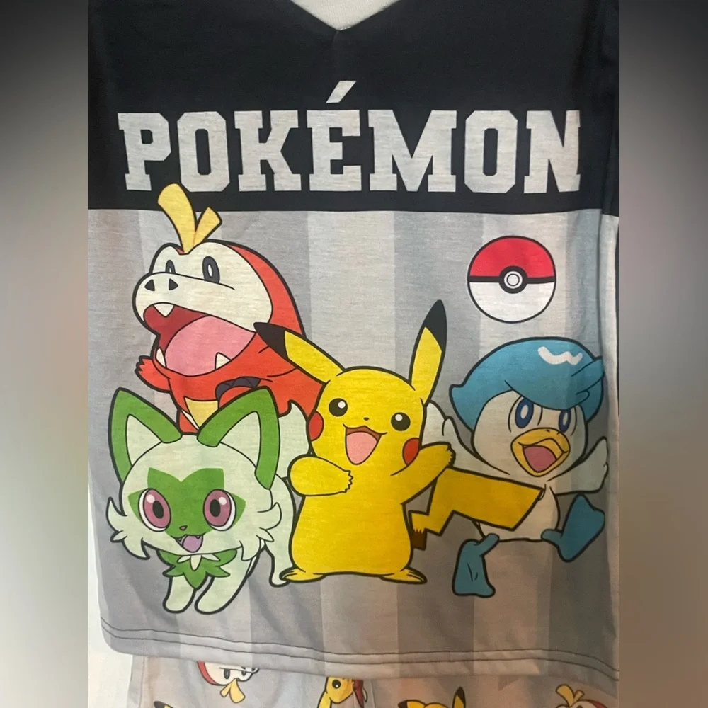 NWT Pokémon Boys 2-Piece Pajama Set XS 4/5 Pikachu Short Sleeve‎ Sleepwear